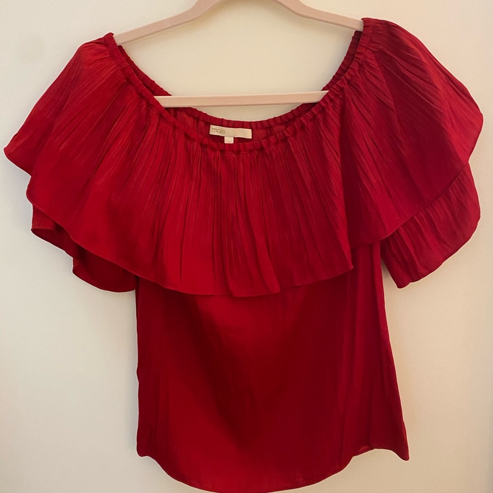 Red off the shoulder top